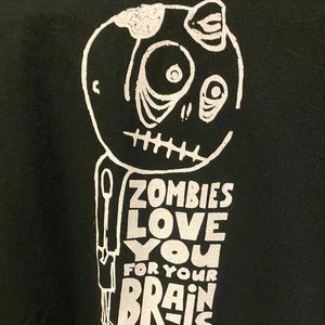 Zombies Love You For Your Brains 3x Anvil t-shirt